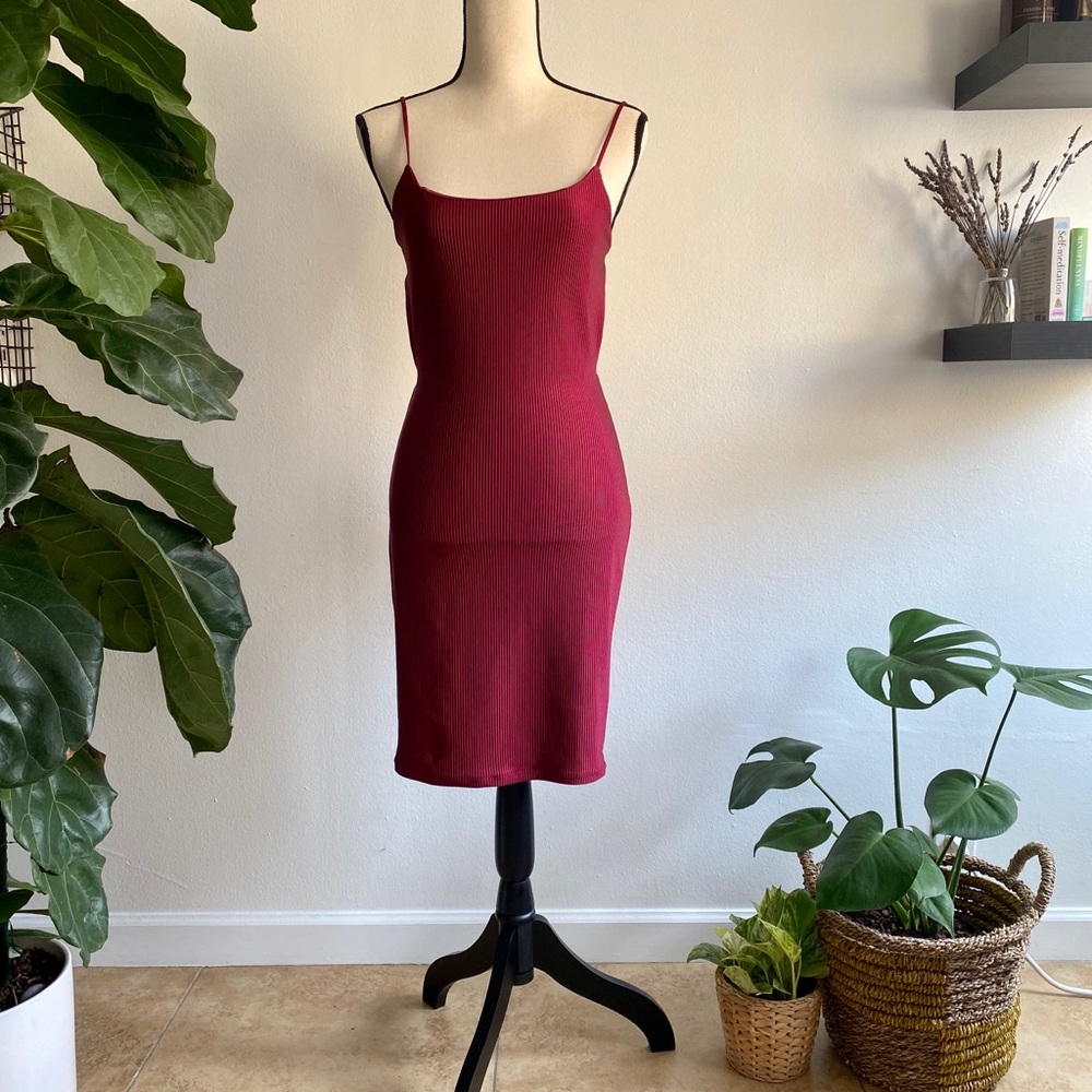 Burgundy dress